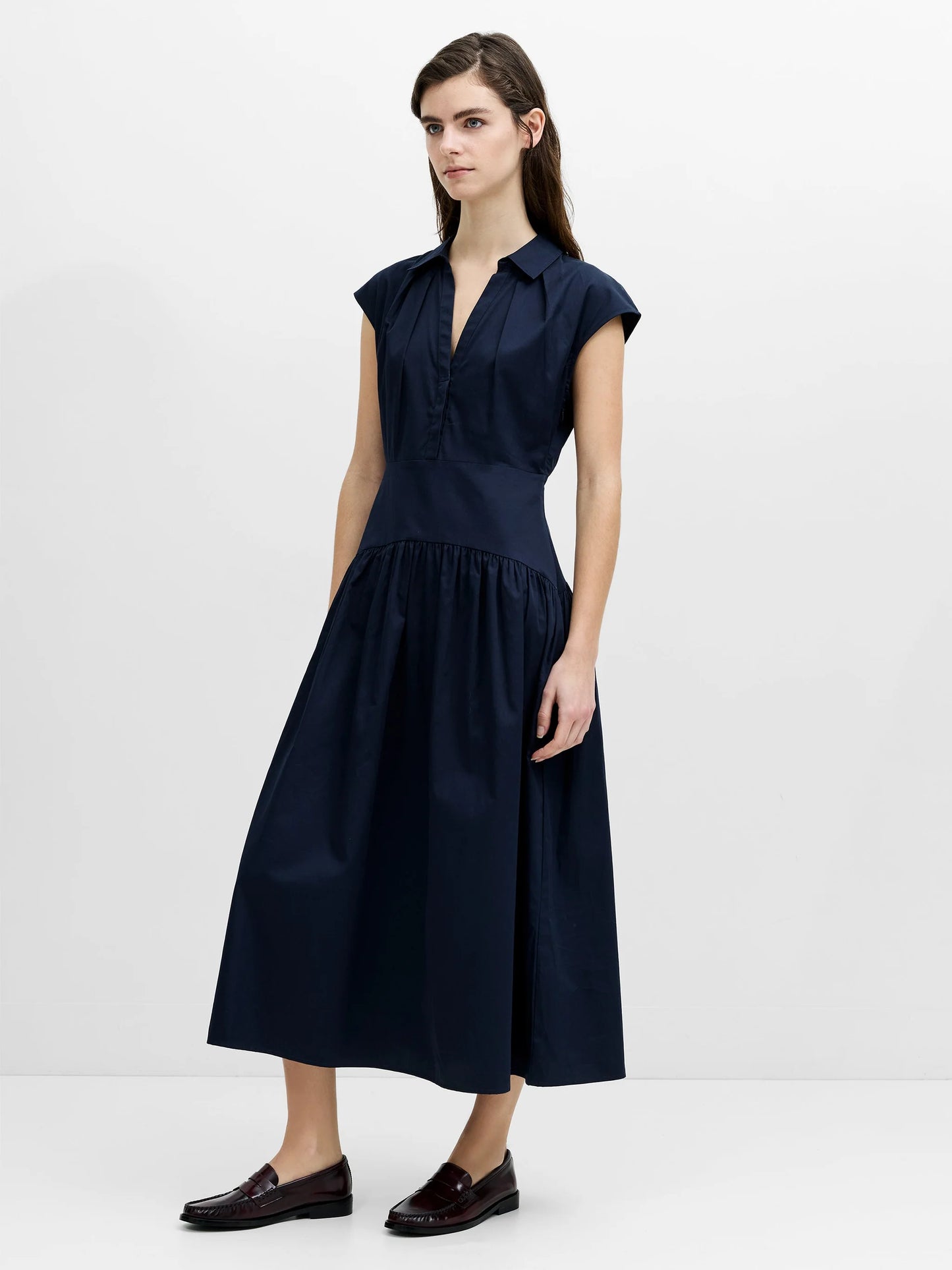 ALEXIS POPLIN MIDI DRESS