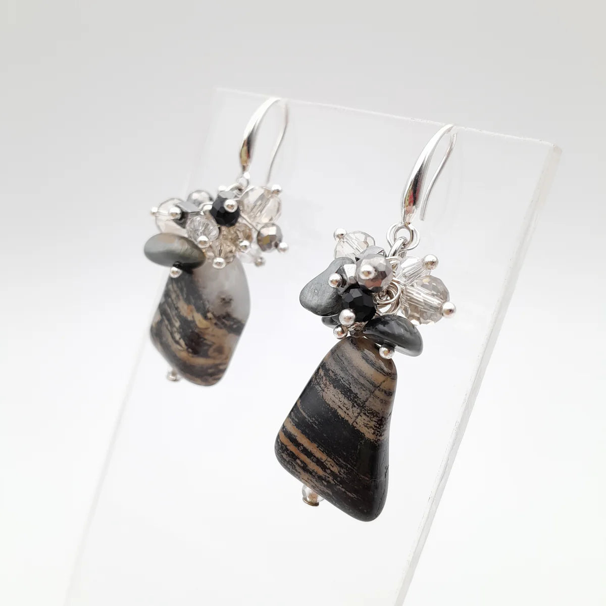 GEMSTONE ÖRHÄNGEN JASPER & SILVER