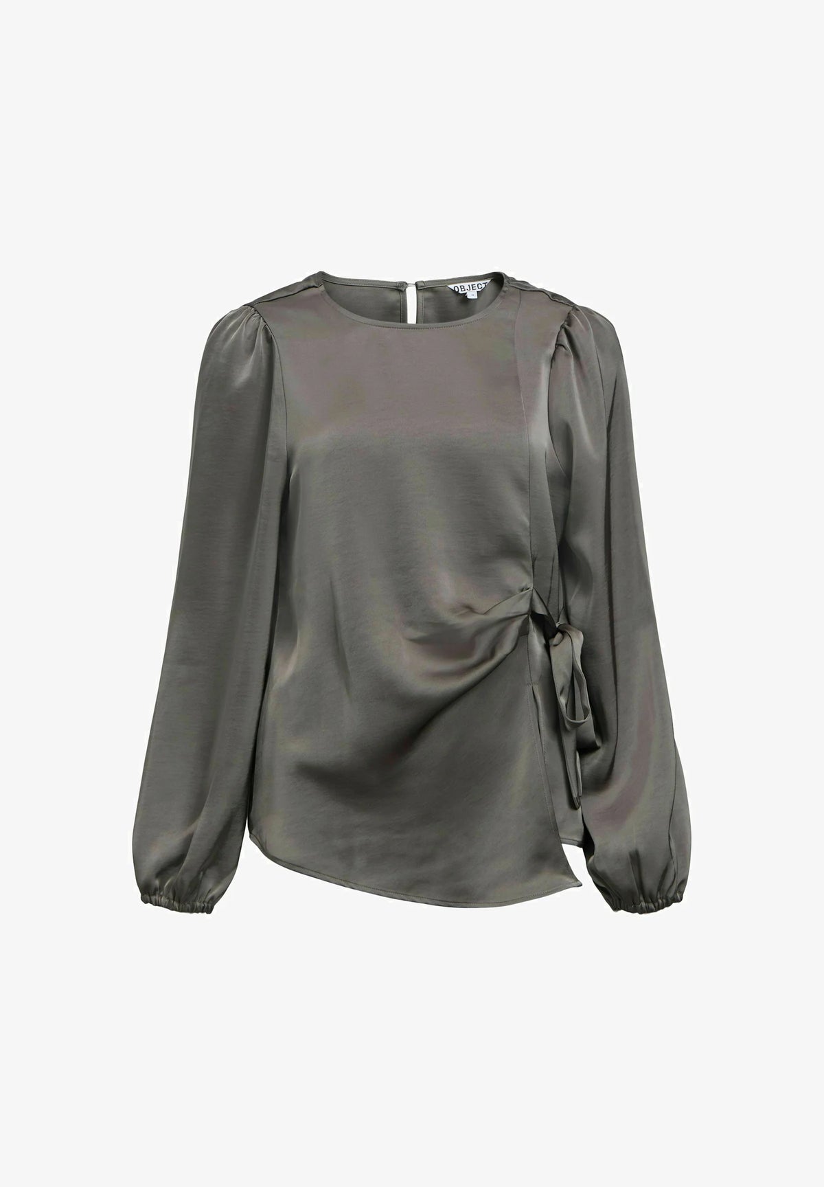 CHILLI O-NECK BLOUSE GUNMETAL
