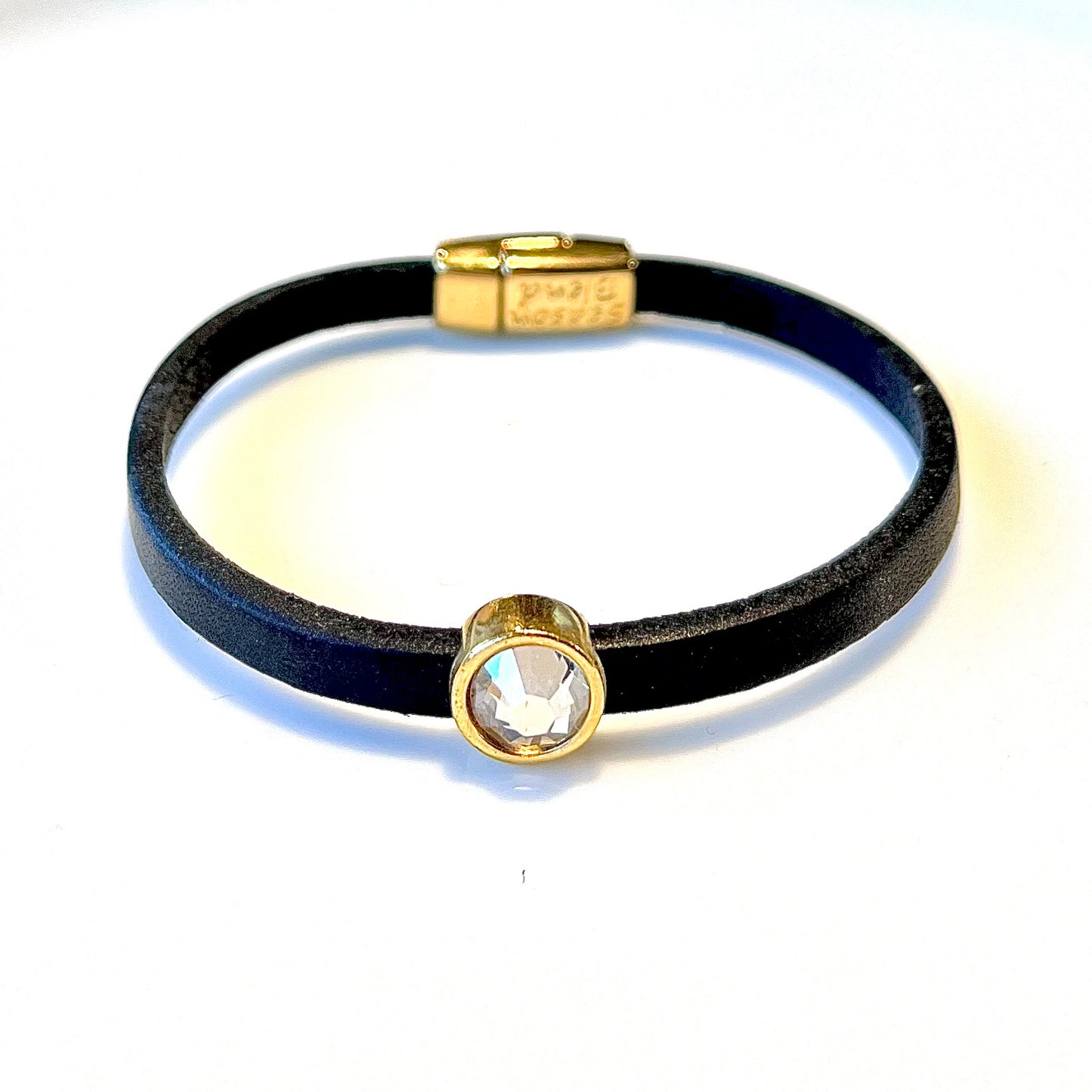 Läderarmband guldpätering