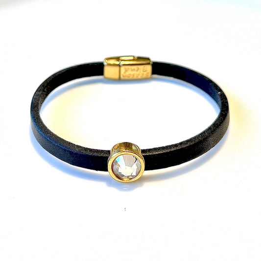 Läderarmband guldpätering