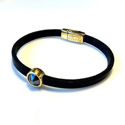 Läderarmband guldpätering