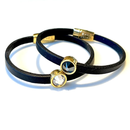 Läderarmband guldpätering