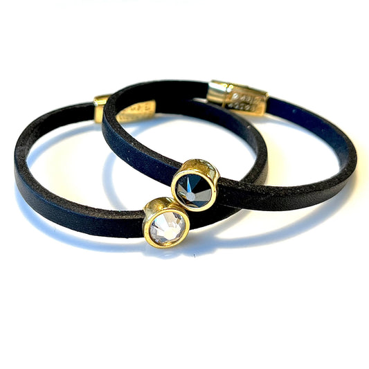 Läderarmband guldpätering