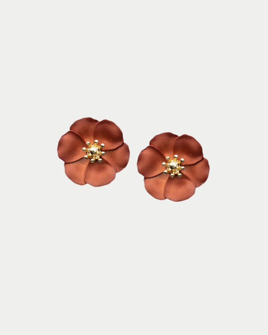 FLOWER SMALL  METALLIC BROWN