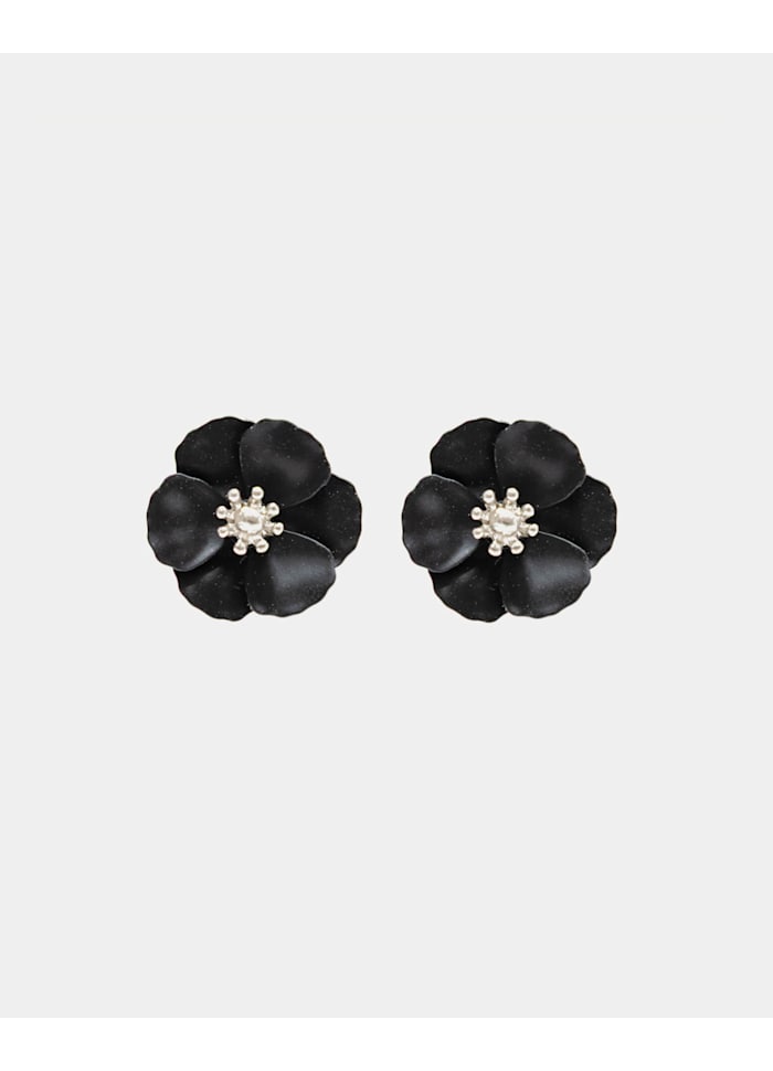 FLOWER SMALL BLACK WITH SILVER