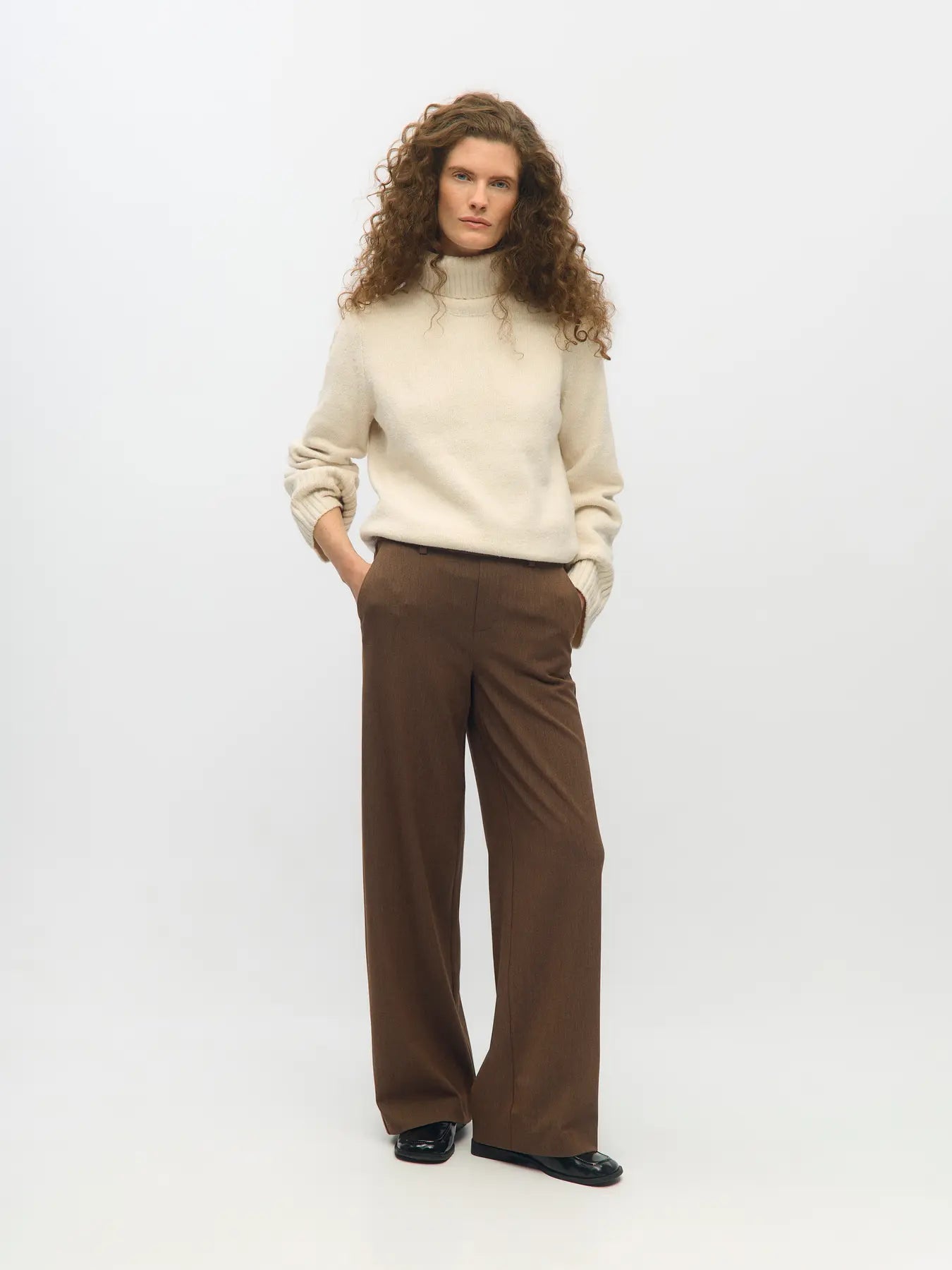 LISA WIDE PANT FOSSIL
