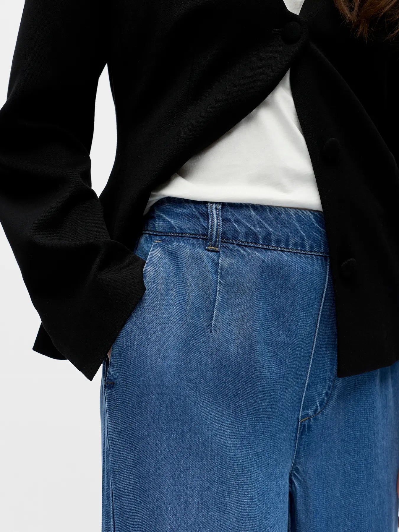 FRAME LISA WIDE PANTS MEDIUM DENIM