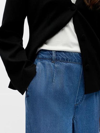 FRAME LISA WIDE PANTS MEDIUM DENIM