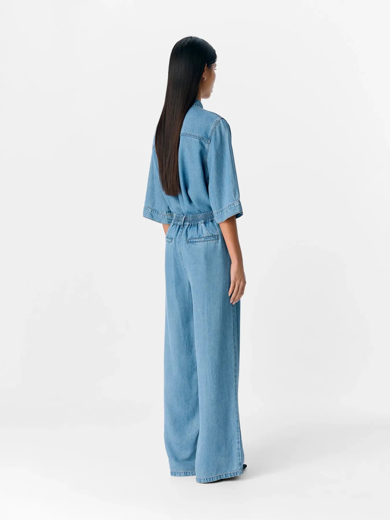 FRAME LISA WIDE PANTS LIGHT DENIM