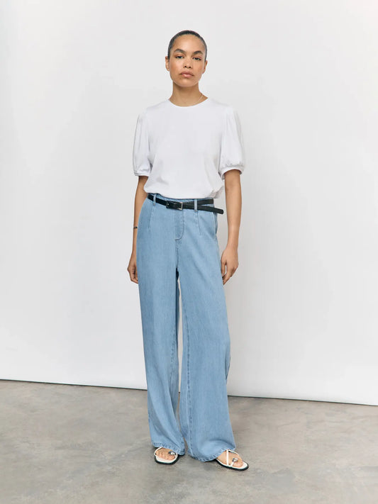 FRAME LISA WIDE PANTS LIGHT DENIM