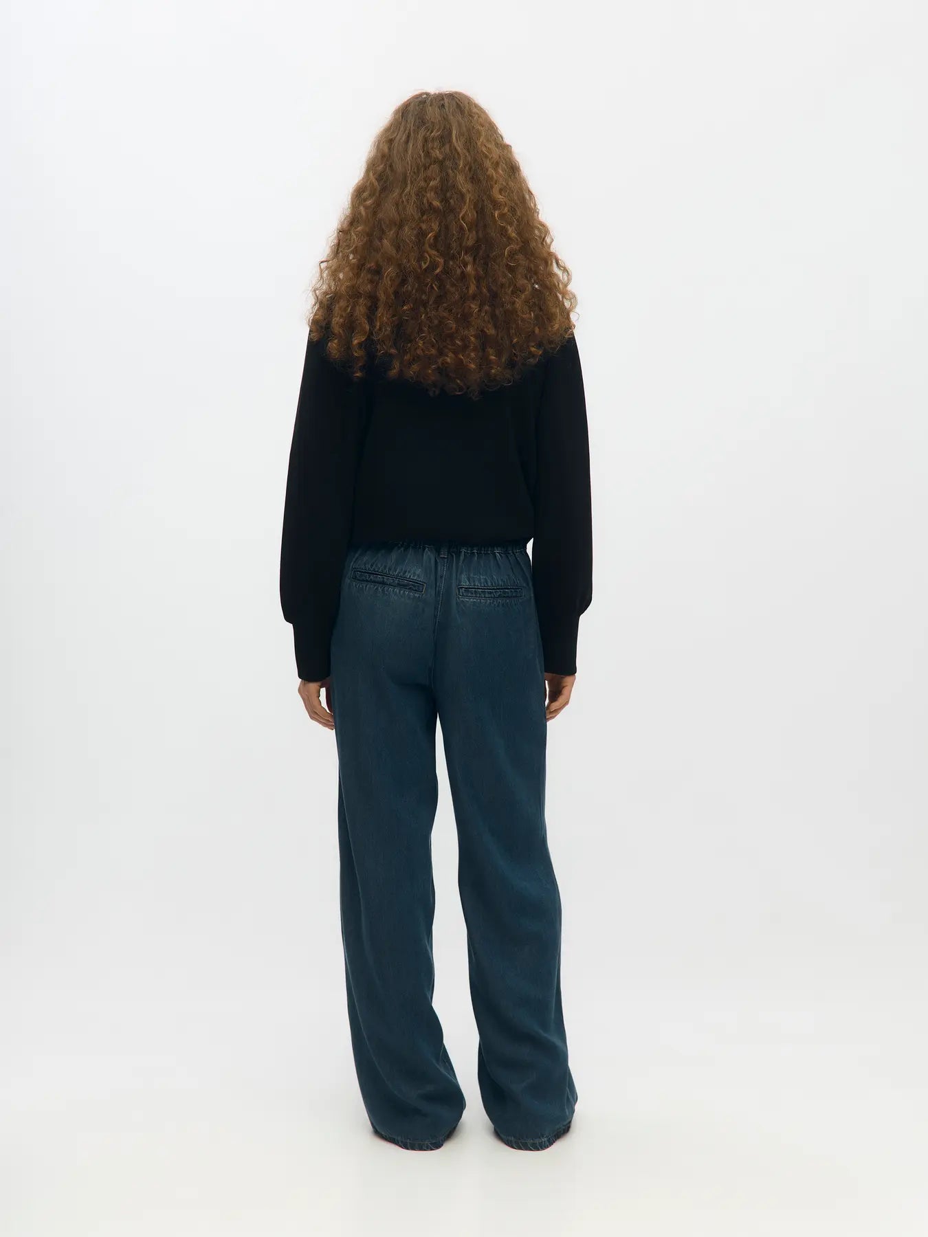 FRAME LISA WIDE PANTS DARK DENIM