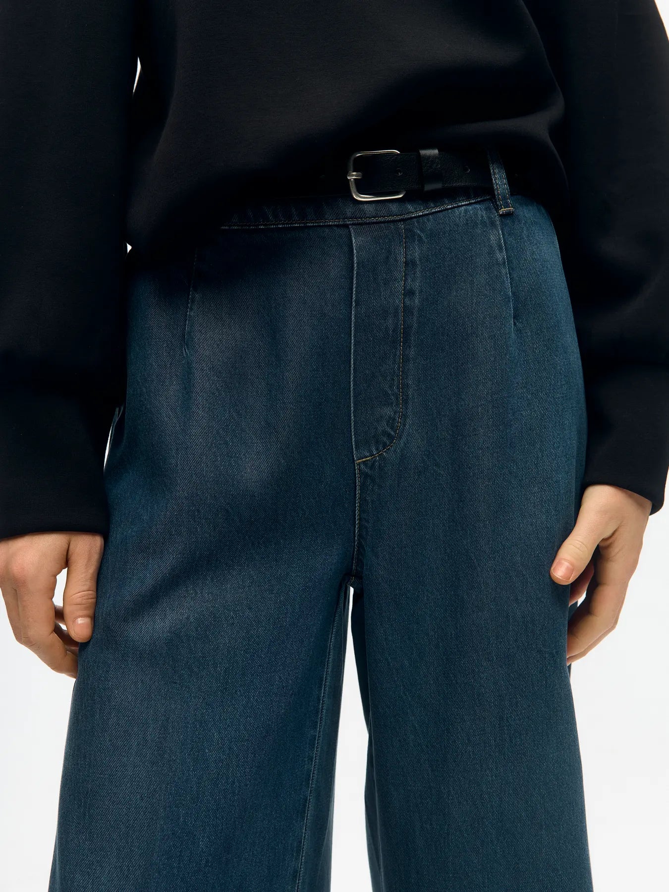 FRAME LISA WIDE PANTS DARK DENIM