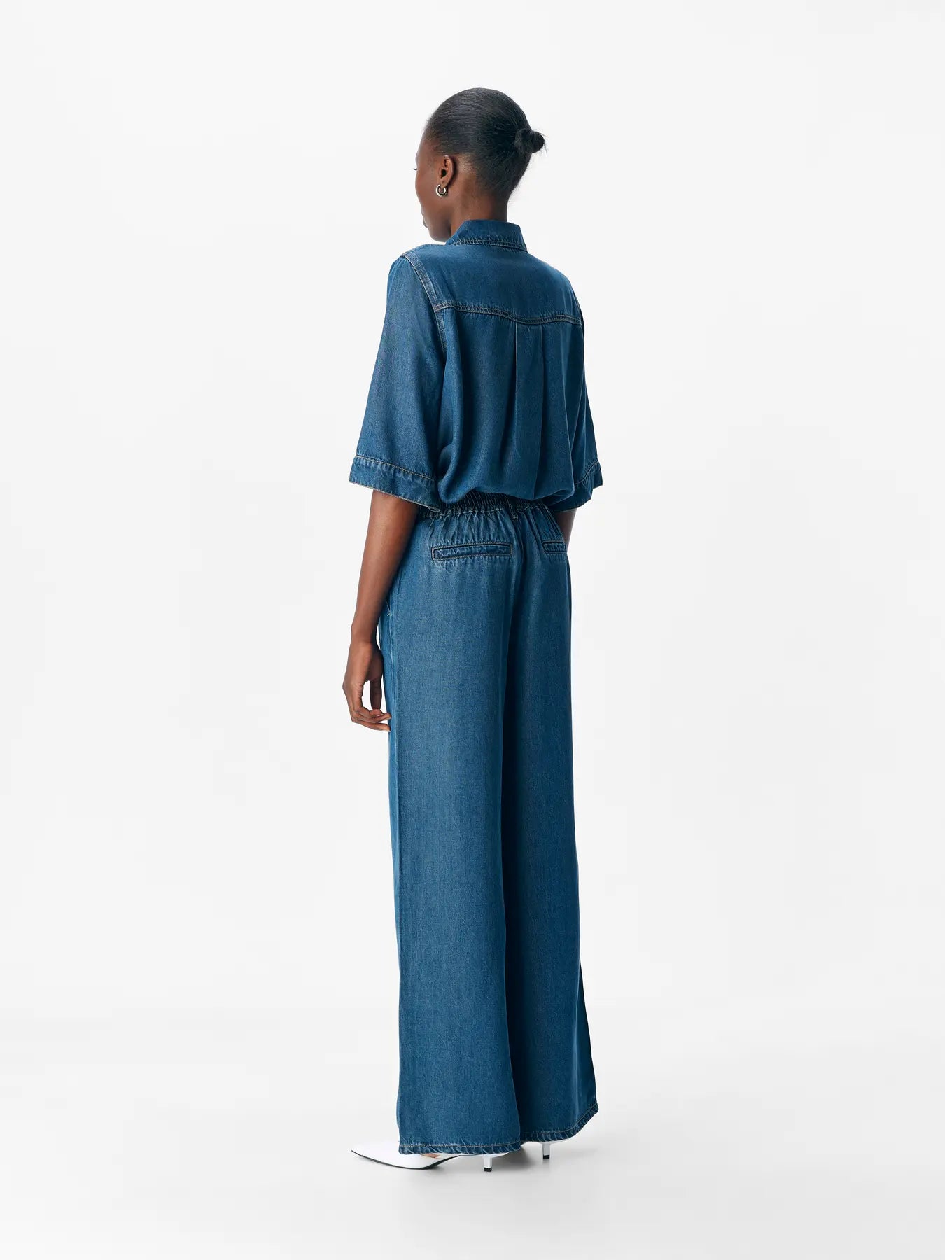FRAME LISA WIDE PANTS DARK DENIM