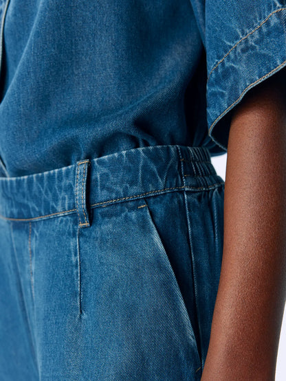 FRAME LISA WIDE PANTS DARK DENIM