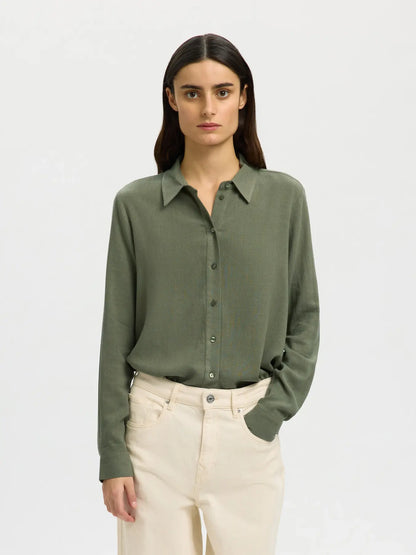 VIVA SHIRT DEEP LICHEN GREEN