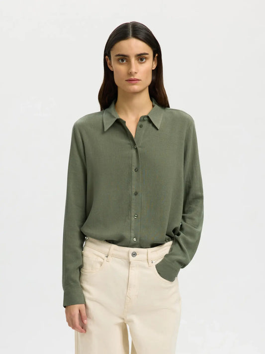 VIVA SHIRT DEEP LICHEN GREEN