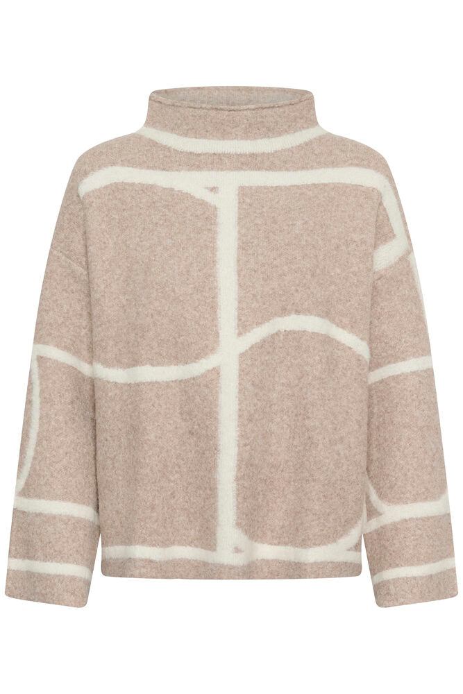 SOREA PULLOVER BEIGE WHITE