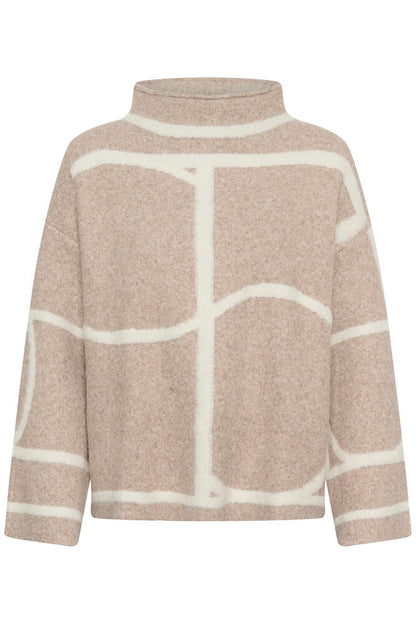 SOREA PULLOVER BEIGE WHITE
