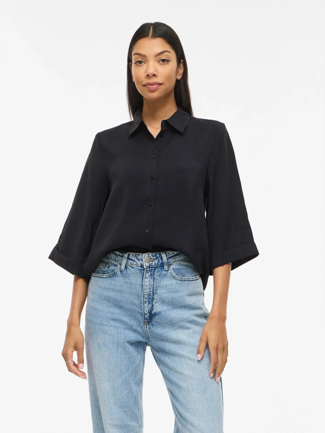 VIHULA 3/4 SHIRT BLACK