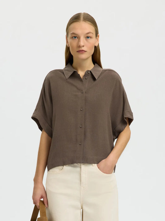 VIVA CROPPED SHIRT CHOCOLATE CHIP