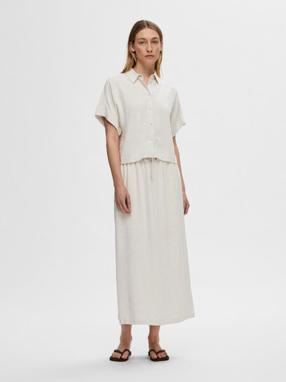 VIVA CROPPED SHIRT SANDSHELL