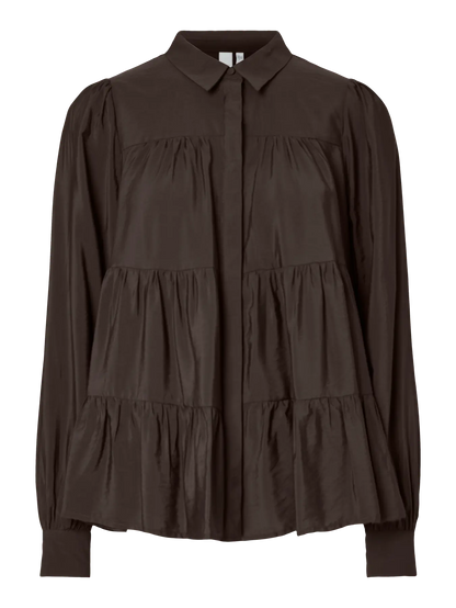 PALA BLOUSE COFFEE BEAN BROWN