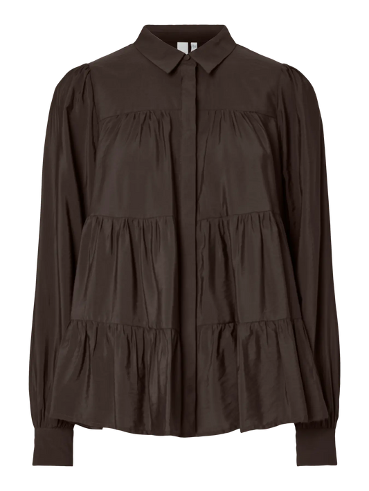 PALA BLOUSE COFFEE BROWN