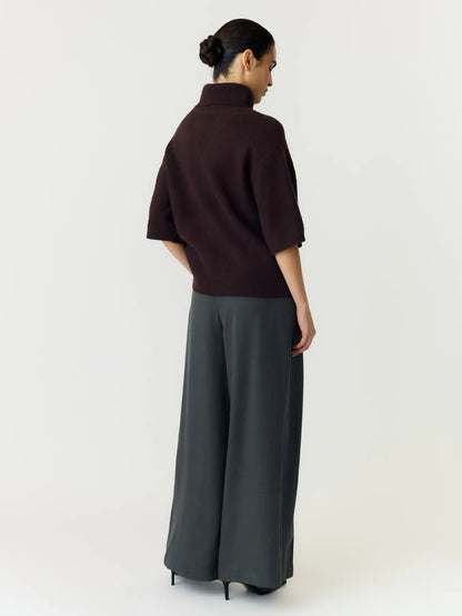 EMILA 2/4 WOOL KNIT BROWN