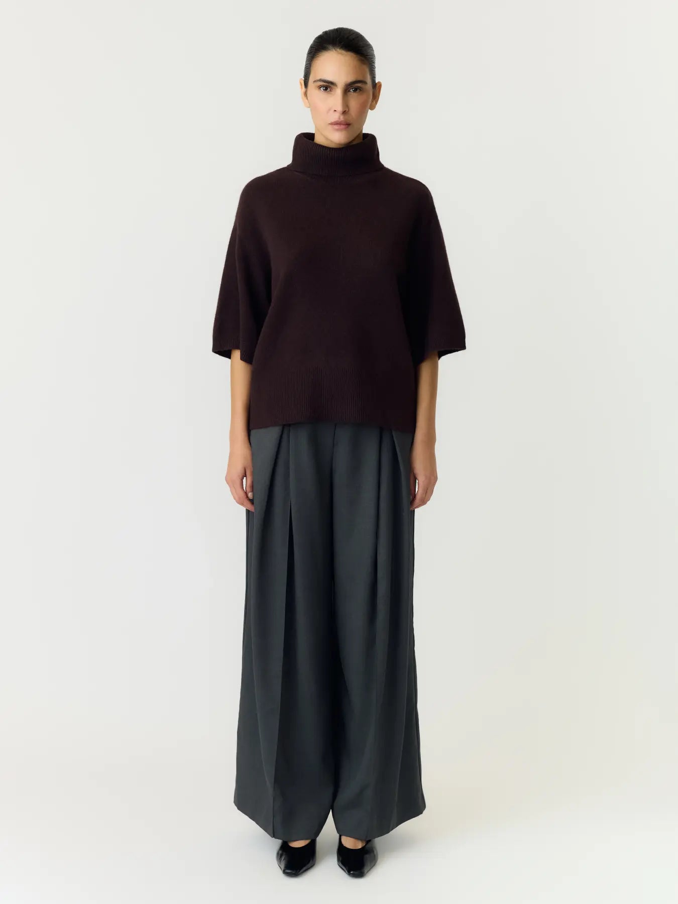 EMILA 2/4 WOOL KNIT BROWN