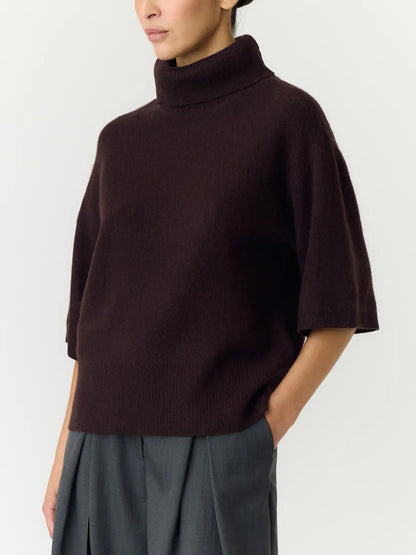 EMILA 2/4 WOOL KNIT BROWN