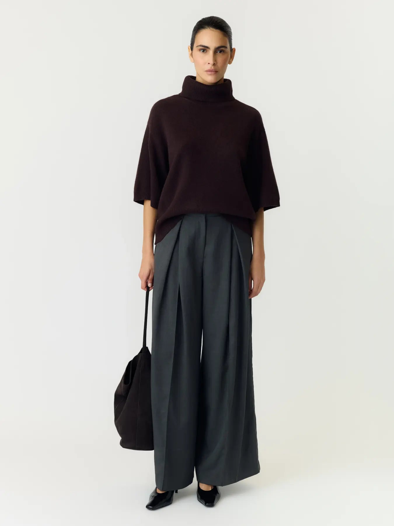 EMILA 2/4 WOOL KNIT BROWN
